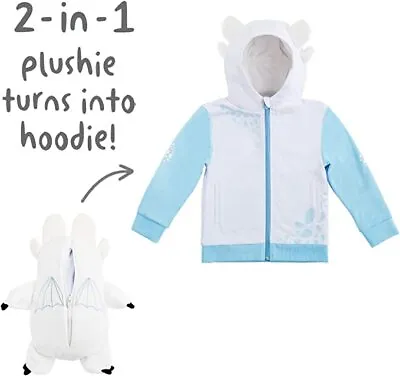 Buy Cubcoats How To Train Your Dragon Plush Toy 2 In 1 Hoodie Jacket Sweater 4/5 NWT • 30.94£