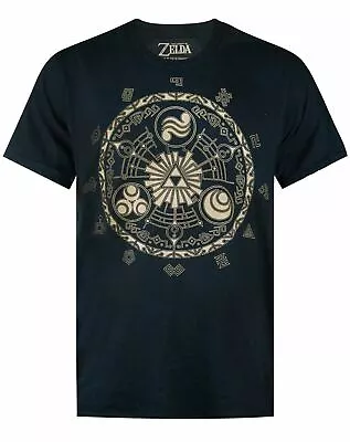 Buy The Legend Of Zelda Runes Gamer Nintendo Black Men's T-shirt • 14.99£
