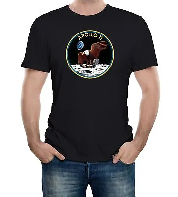 Buy Mens NASA Apollo 11 Mission Crew Badge Logo T-Shirt Space Science Cool • 12.99£