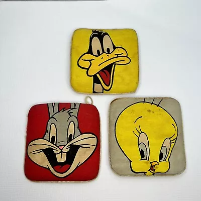 Buy Vintage Fridge Magnets Lot Of 3 Looney Tunes Cloth Worn Used Bugs Daffy Tweety • 4.25£