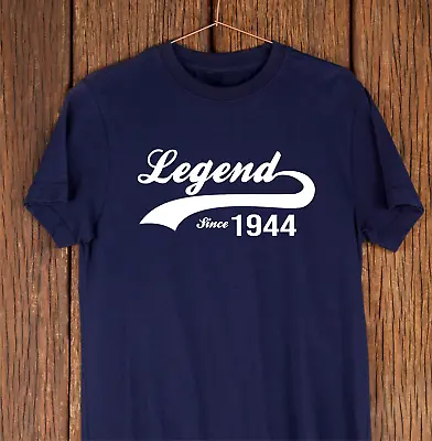 Buy 80th Birthday T-Shirt - Legend Since 1944 T-Shirt - Gift For 80 Year Old Man • 13.99£