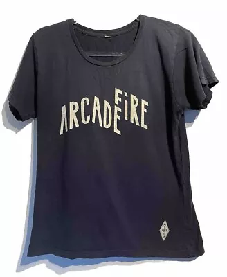 Buy Arcade Fire Womens Fit T-shirt Navy Gig Rock Band Festival Indie Club • 15£
