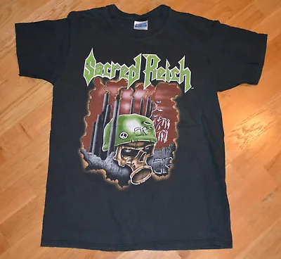 Buy *1990 SACRED REICH* Vintage Rock Concert Tour T-shirt (L) Rare 80's Thrash Metal • 189£