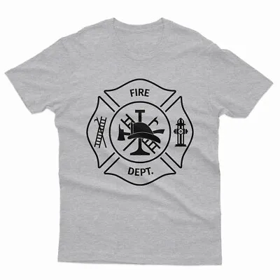Buy Firefighter Department Shirt Fire Fighter Gift Fire Dept Mens T Shirts #P1#Or#A • 9.99£