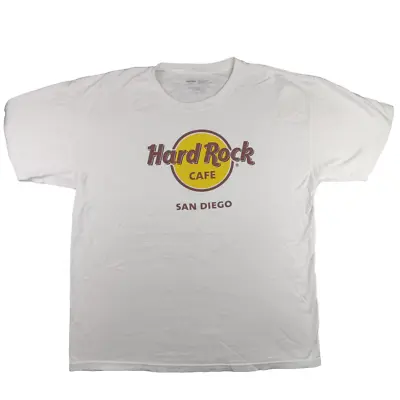 Buy Hard Rock Cafe San Diego T Shirt Size L White Mens Cotton Crew Graphic Tee • 13.49£
