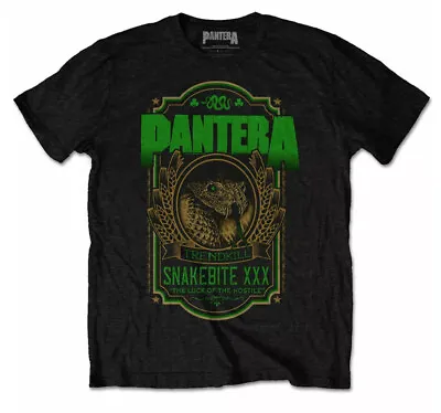 Buy Pantera - Snakebite XXX Label Men's Small  T-Shirt - Black Green • 14.99£