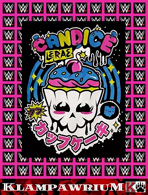 Buy 👊WWE👊Exclusive👊CANDICE LERAE Cupcake T-SHIRT👊Large👊Pro Wrestling Crate👊NEW • 9.79£