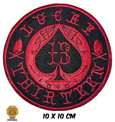 Buy Lucky 13 Circle Patch Embroidered Iron On Sew On Badge Appliques For Shirt • 2.19£