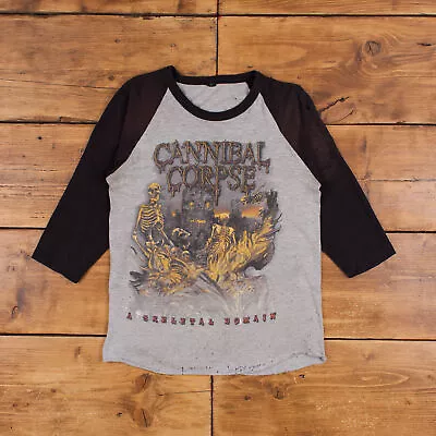 Buy Tultex Graphic T Shirt M Raglan Cannibal Corpse Thrashed Tour Grey Tee • 32.99£