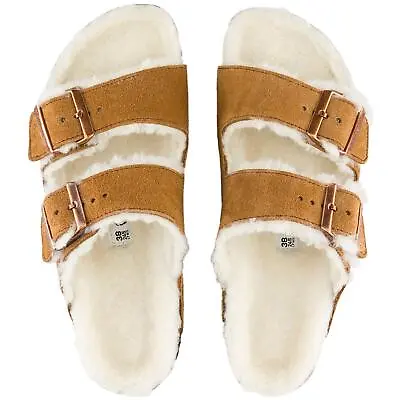Buy EX M&S Ladies Sliders Faux Fur Buckle Slippers Soft Cosy Warm Comfort Slides • 15.99£