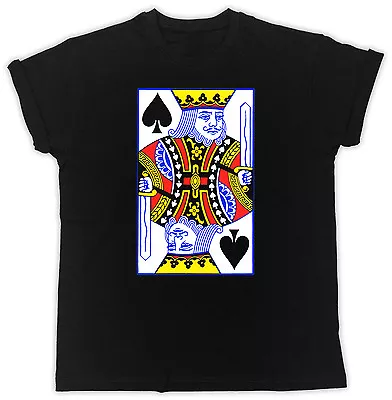 Buy King Playing Card Mens Tshirt, Designer Gift  Summer Short Sleeve Black T-shirt • 9.99£