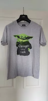 Buy Starwars Yoda Unisex Grey T-Shirt Size L ( Worn Once)  • 3.40£