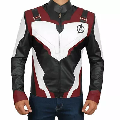 Buy Avengers Endgame Captain America Quantum Leather Jacket  • 83.43£