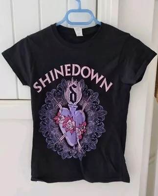 Buy Shinedown Band Rock Metal T Shirt Women Girls Spring Summer Black Pink  • 15£