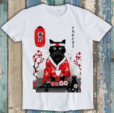 Buy Japanese Sushi Cat Kitten Cartoon Anime Manga Funny Gift Tee T Shirt M1395 • 6.35£