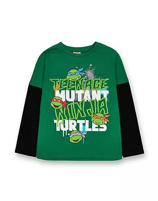 Buy Teenage Mutant Ninja Turtles Green Long Sleeved T-Shirt (Boys) • 13.95£