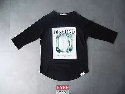 Buy Diamond Supply Women Mondrian 3/4 Sleeve Raglan New Black Size: S • 21.50£