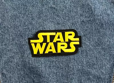Buy Black & Yellow STAR WARS Sew On Embroidered Patch Applique Biker Jean Jacket • 8.50£