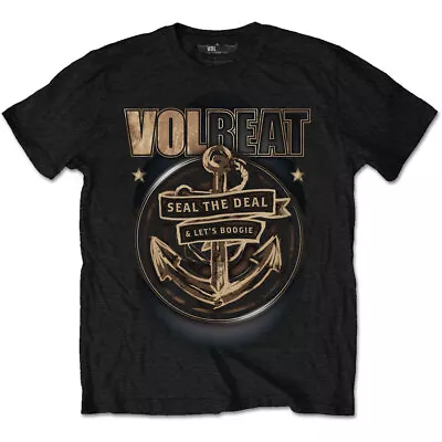 Buy VOLBEAT -  Unisex T- Shirt -   Anchor   - Black  Cotton  • 16.99£