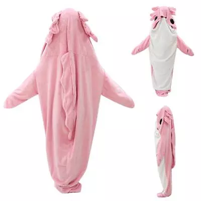 Buy Animal Blanket Adult Kids Soft Cozy Flannel Hoodie Blanket Sleeping Bag N  7T6E • 39.92£