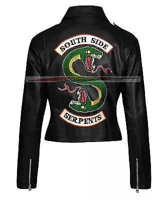 Buy Riverdale Southside Serpents Jughead Jones Women's Faux Leather Biker Jacket • 66.32£