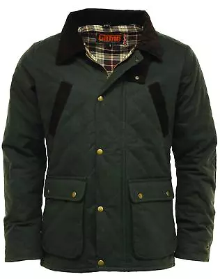 Buy GAME OXFORD Mens Padded Wax Jacket Quilted Multipocket Coat - Olive • 59.95£