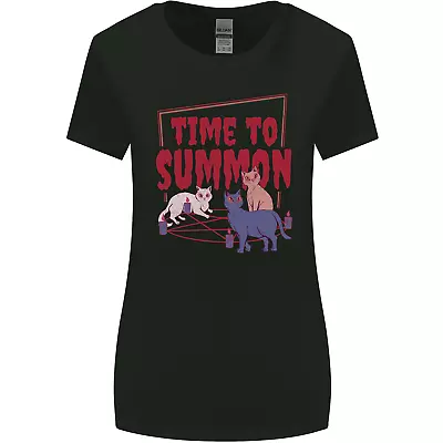 Buy Time To Summon Cats Lets Summon Demons Womens Wider Cut T-Shirt • 8.75£