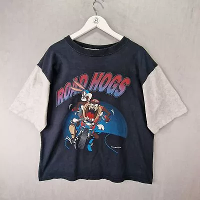 Buy Looney Tunes T Shirt Mens Large Black Vintage 1993 All Over Print Road Hogs Tee • 44.99£