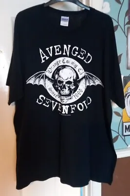 Buy Avenged Sevenfold 2012 T Shirt Black Men's XL • 2.99£