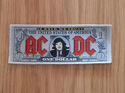 Buy Ac/dc - In Rock We Trust (bank Note)(new) Sew On Patch Official Band Merch • 4.75£