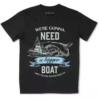 Buy Bigger Boat T-Shirt Navy We'Re Gonna Need Amity Island Shark Fishing Tours D180 • 9.99£