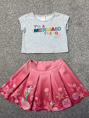 Buy The Disney Store Girls The Little Mermaid Outfit Skirt And T-shirt 5-6 Years • 10£