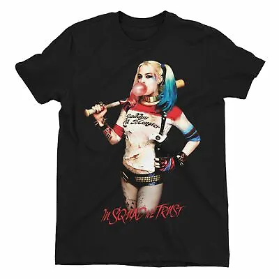 Buy Suicide Squad Harley Quinn In Squad We Trust Men's Black T-Shirt • 18.99£