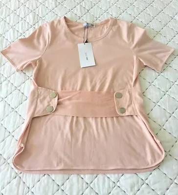 Buy Zara Cotton Corset Top With Metal Button Detailing In Nude Pink Size S BNWT • 12.95£