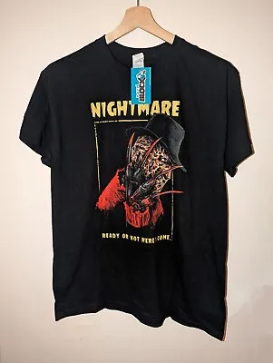 Buy A Nightmare On Elm Street Black T Shirt Graphic Print Freddy Kruger Size M New  • 14.99£