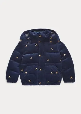 Buy Boys Ralph Lauren Navy Cord HAWTHORNE Puffer Down Filled Coat M 10-12 Years  • 35£