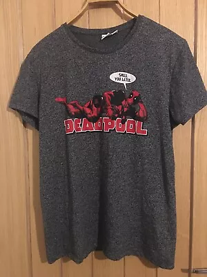 Buy Marvel Deadpool Smell You Later Grey Mens T-shirt Size L • 2.50£