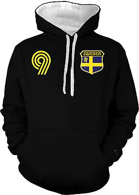 Buy Sweden Country Flag Svierge Swedish Pride Football Soccer 2-tone Hoodie Pullover • 24.18£