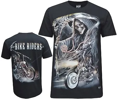 Buy Grim Reaper Ghost Biker Riders Glow In Dark Skull Axe 100% CottonT Shirt M-3XL • 11.99£