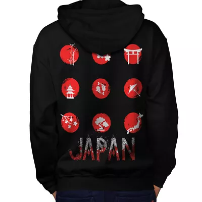 Buy Wellcoda Japan Stylish Art Mens Hoodie, Eastern Design On The Jumpers Back • 26.99£