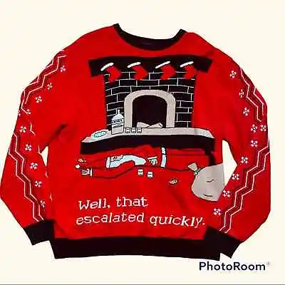 Buy CHRISTMAS SWEATER Alcohol Involved Lol XXL 'GET UGLY UNISEX ' • 5.66£