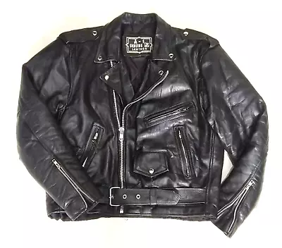 Buy EXCELLENT   GENUINE A1 LEATHER   MOTORCYCLE JACKET - CLASSIC 1950s STYLE - VGC • 85£