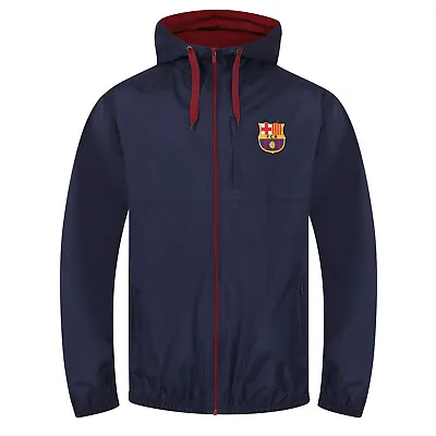 Buy FC Barcelona Mens Jacket Shower Windbreaker OFFICIAL Football Gift • 19.99£