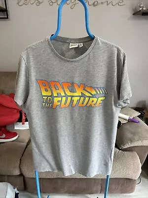 Buy Mens Official Back To The Future Logo T-shirt Grey Size L • 0.99£