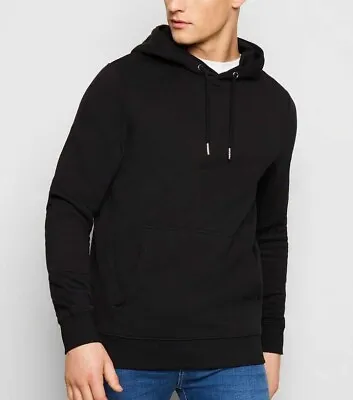 Buy Brand New With Tags New Look Mens Black Pocket Front Hoodie UK Size XS • 19.99£