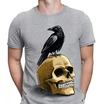 Buy Raven Skull Skeleton Horror Scary Spooky Creepy Retro Mens T-Shirts Tee Top #NED • 9.99£