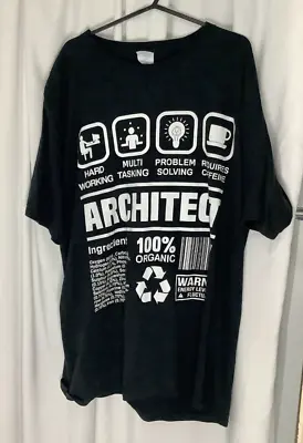 Buy Architect Men's Size XL Black & White T-Shirt Novelty Gift Cotton • 7.95£