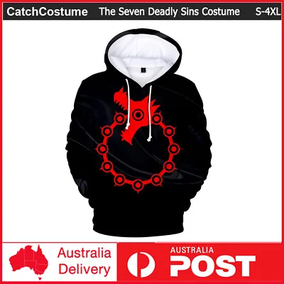 Buy Anime The Seven Deadly Sins Meliodas Cosplay Hoodie Sweatshirt Pullover Coat • 22.75£