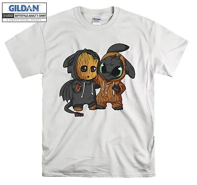 Buy Toothless And Groot Friends T-shirt Gift Hoodie T Shirt Men Women Unisex 6517 • 11.95£