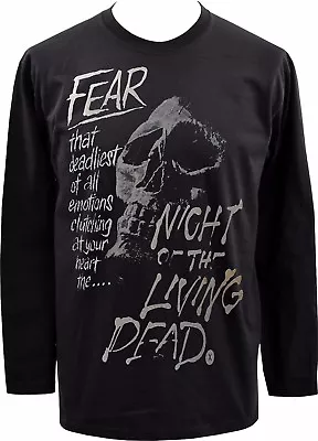 Buy Mens Long Sleeve Top Night Of The Living Dead B-movie Horror Cult Romero S-5xl • 19.95£